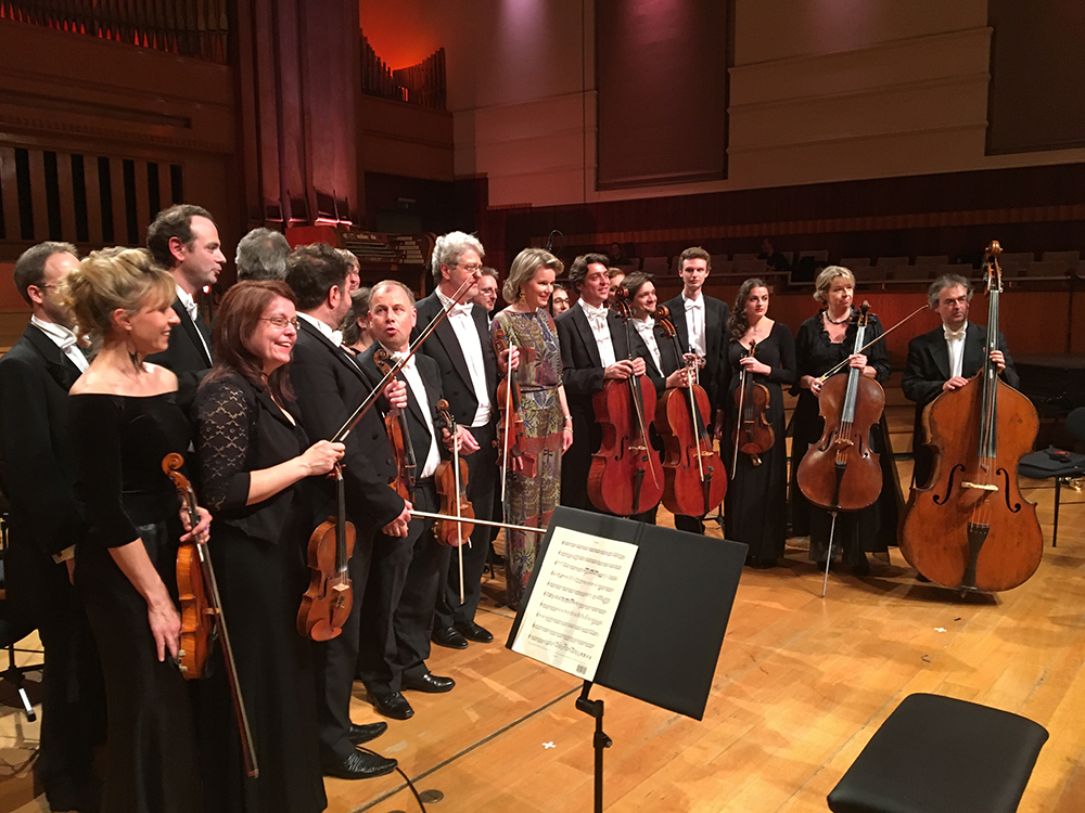 Sa Majesté la Reine Mathilde et l'Orchestre Royal de Chamùbre de wallonie, 20 mai 2017 © Laurent Fack